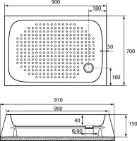 Поддон для душа RGW Lux TN 16180279-21 90x70 Поддон для душа RGW Lux TN 16180279-21 90x70