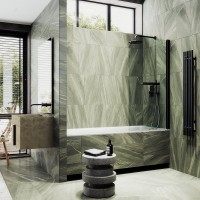 Шторка на ванну Maybahglass MGV-776-6 60x140, профиль черный, стекло прозрачное