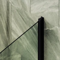 Шторка на ванну Maybahglass MGV-776-6 60x140, профиль черный, стекло прозрачное