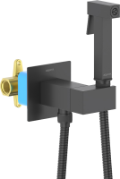 Гигиенический душ AQUATEK Лира AQ1025MB со смесителем, С ВНУТРЕННЕЙ ЧАСТЬЮ, матовый черный