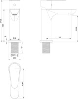 Смеситель для раковины Wonzon & Woghand WW-A40202-BG брашированное золото