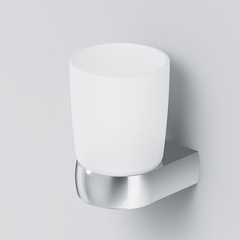 Стакан для ванной AM.PM Sensation A3034300 настенный, хром, стеклянный