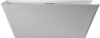 Ванна из искусственного камня AltroBagno Francesca 090101 170x75 см, отдельностоящая, матовая белая, на ножках, с донным клапаном, с подголовником