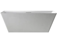 Ванна из искусственного камня AltroBagno Francesca 090101 170x75 см, отдельностоящая, матовая белая, на ножках, с донным клапаном, с подголовником