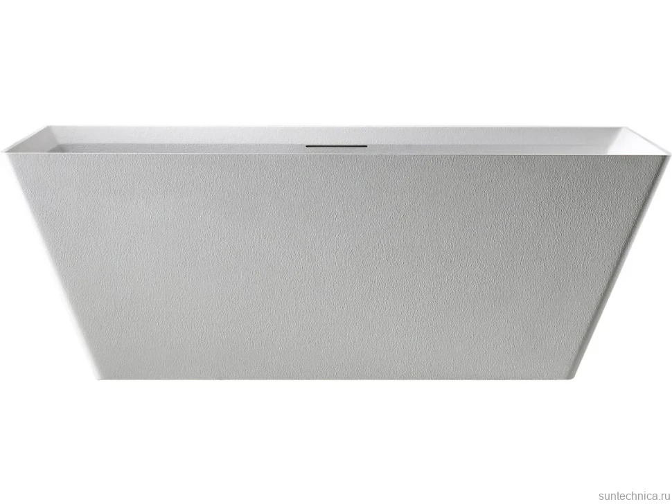 Ванна из искусственного камня AltroBagno Francesca 090101 170x75 см, отдельностоящая, матовая белая, на ножках, с донным клапаном, с подголовником