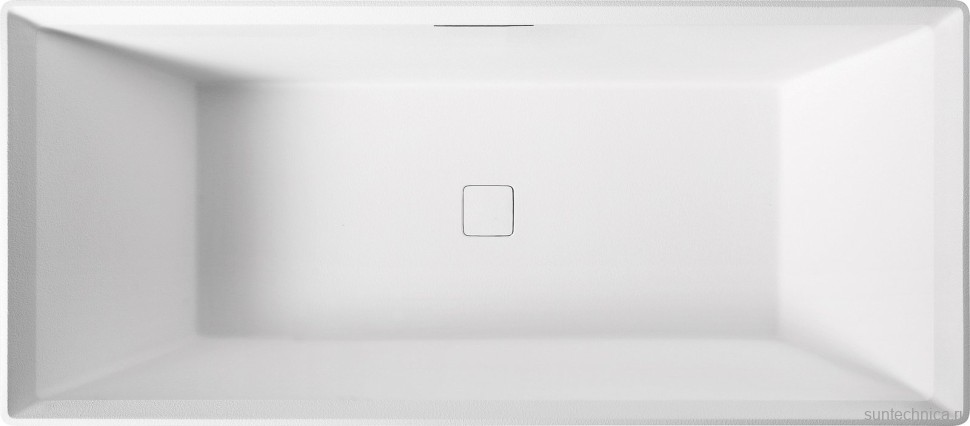 Ванна из искусственного камня AltroBagno Francesca 090101 170x75 см, отдельностоящая, матовая белая, на ножках, с донным клапаном, с подголовником