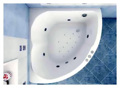 Акриловая ванна Aquanet Fregate 00205488 125x125 см, угловая, пристенная, белая, четверть круга, с каркасом, для двоих