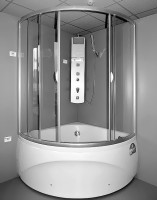 Акриловая ванна Aquanet Fregate 00205488 125x125 см, угловая, пристенная, белая, четверть круга, с каркасом, для двоих