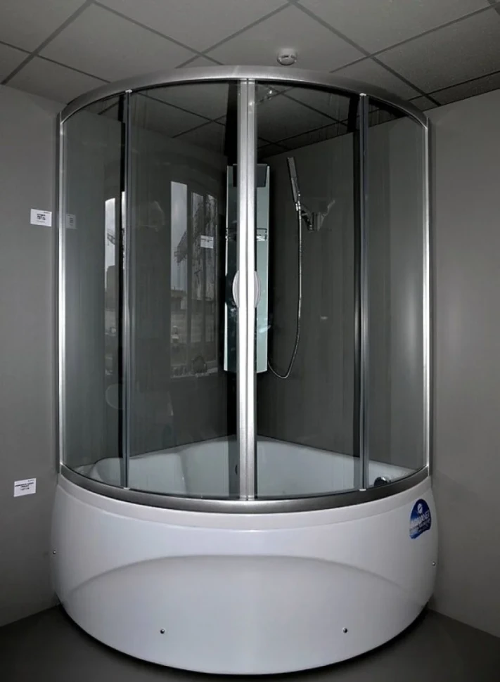 Акриловая ванна Aquanet Fregate 00205488 125x125 см, угловая, пристенная, белая, четверть круга, с каркасом, для двоих