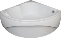 Акриловая ванна Aquanet Fregate 00205488 125x125 см, угловая, пристенная, белая, четверть круга, с каркасом, для двоих