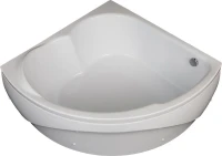 Акриловая ванна Aquanet Fregate 00205488 125x125 см, угловая, пристенная, белая, четверть круга, с каркасом, для двоих