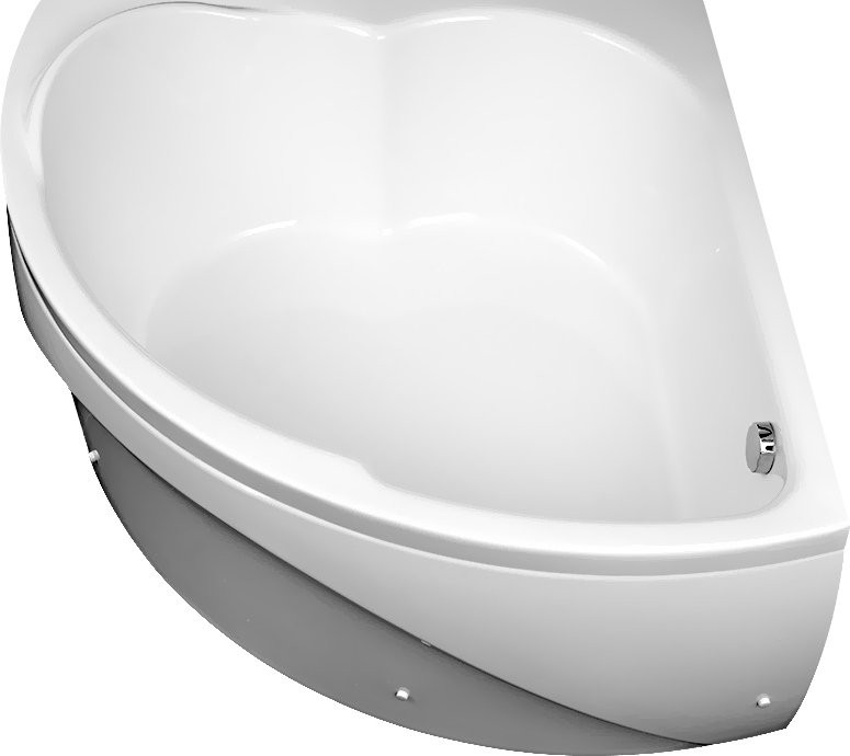 Акриловая ванна Aquanet Fregate 00205488 125x125 см, угловая, пристенная, белая, четверть круга, с каркасом, для двоих