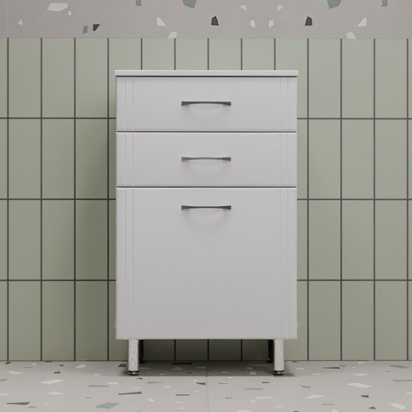 Тумба Style Line Эко Стандарт ТН 50 с 3 ящиками, белая