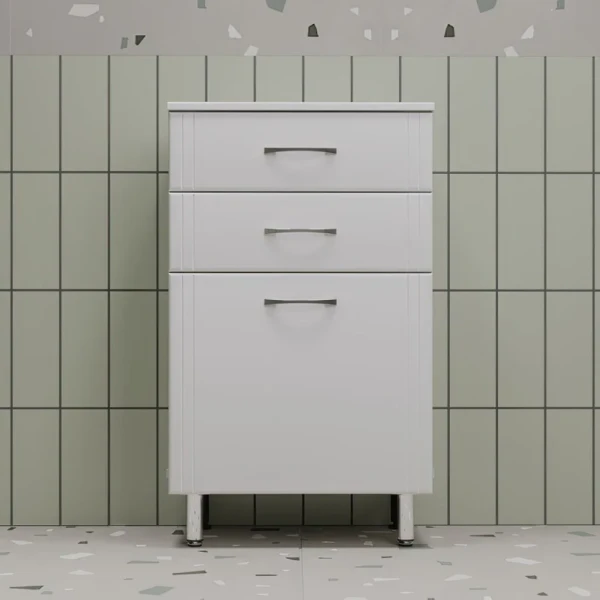 Тумба Style Line Эко Стандарт ТН 50 с 3 ящиками, белая