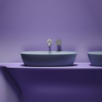 Накладная раковина Ceramicanova Element CN6049MHL серо-голубая матовая