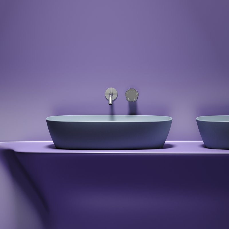 Накладная раковина Ceramicanova Element CN6049MHL серо-голубая матовая