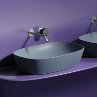 Накладная раковина Ceramicanova Element CN6049MHL серо-голубая матовая