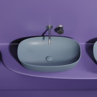 Накладная раковина Ceramicanova Element CN6049MHL серо-голубая матовая