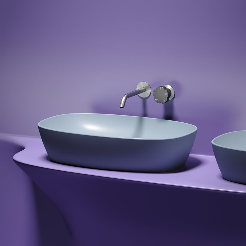 Накладная раковина Ceramicanova Element CN6049MHL серо-голубая матовая