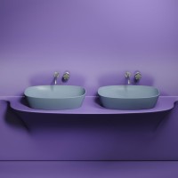 Накладная раковина Ceramicanova Element CN6049MHL серо-голубая матовая