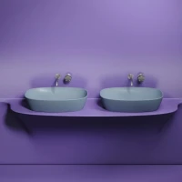 Накладная раковина Ceramicanova Element CN6049MHL серо-голубая матовая