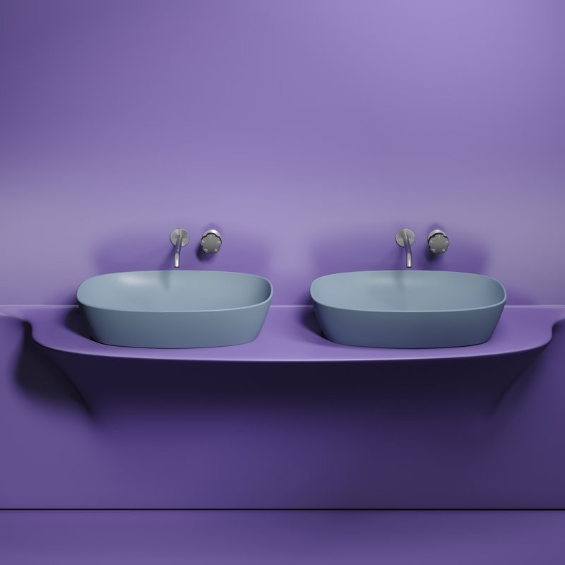 Накладная раковина Ceramicanova Element CN6049MHL серо-голубая матовая