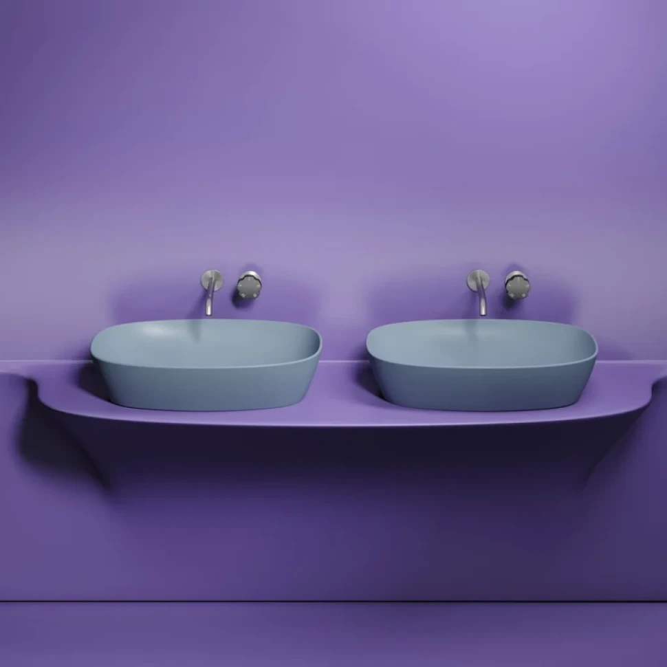Накладная раковина Ceramicanova Element CN6049MHL серо-голубая матовая