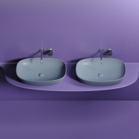 Накладная раковина Ceramicanova Element CN6049MHL серо-голубая матовая