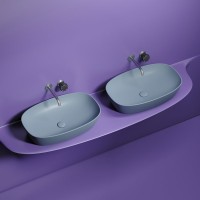 Накладная раковина Ceramicanova Element CN6049MHL серо-голубая матовая
