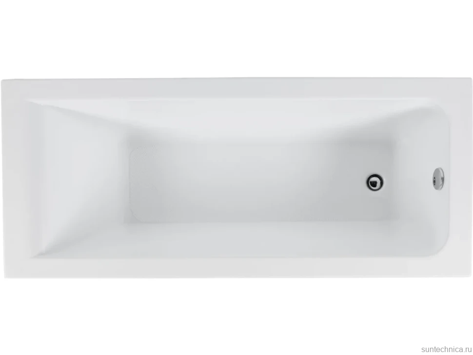 Акриловая ванна Aquanet Bright 230255 165x70 см, пристенная, белая, с каркасом