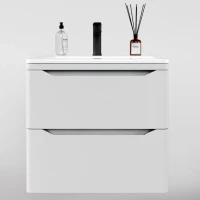 Тумба с раковиной Style Line Марелла 70 подвесная, белая матовая