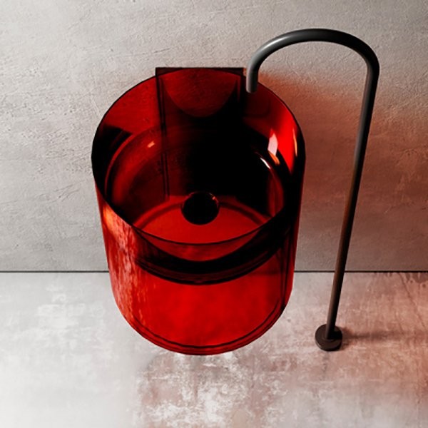 Раковина Abber Kristall AT2704 rubin, красная