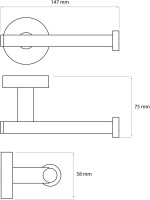 Держатель для туалетной бумаги DEKOR BANYO Alina Black A40 407 04