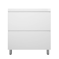 Тумба напольная "Манхэттен 80" ЭМАЛЬ, под раковину ASTI, 2 ящика, PLUS, белая