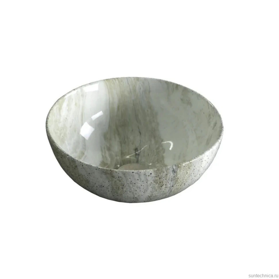 Накладная раковина GID Esfera Mnc487 32 под глянцевый камень, круглая, фаянс