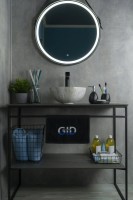 Накладная раковина GID Esfera Mnc487 32 под глянцевый камень, круглая, фаянс