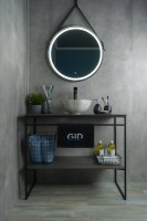 Накладная раковина GID Esfera Mnc487 32 под глянцевый камень, круглая, фаянс