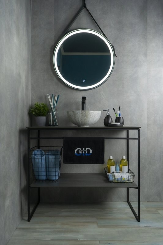 Накладная раковина GID Esfera Mnc487 32 под глянцевый камень, круглая, фаянс