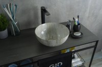 Накладная раковина GID Esfera Mnc487 32 под глянцевый камень, круглая, фаянс
