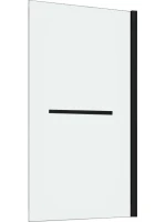 Шторка на ванну Abber Immer Offen AG70080B 80x140, профиль черный, стекло прозрачное