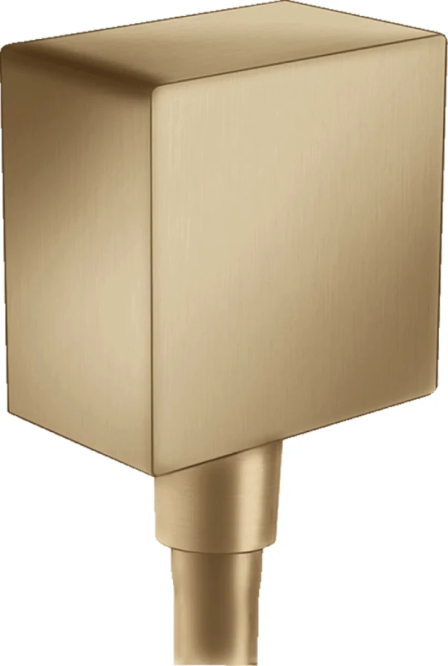 Шланговое подключение Hansgrohe Fixfit Square 26455140 шлифованная бронза