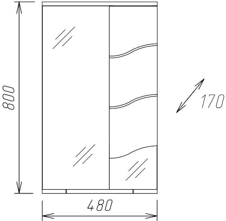 Зеркало Onika Лайн R 48