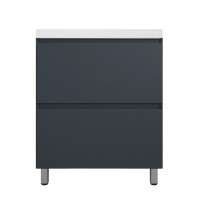 Тумба с раковиной Style Line Манхэттен 70 напольная, графит, раковина Andrea Classic 70