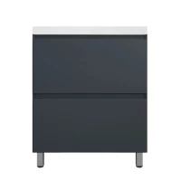 Тумба с раковиной Style Line Манхэттен 70 напольная, графит, раковина Andrea Classic 70