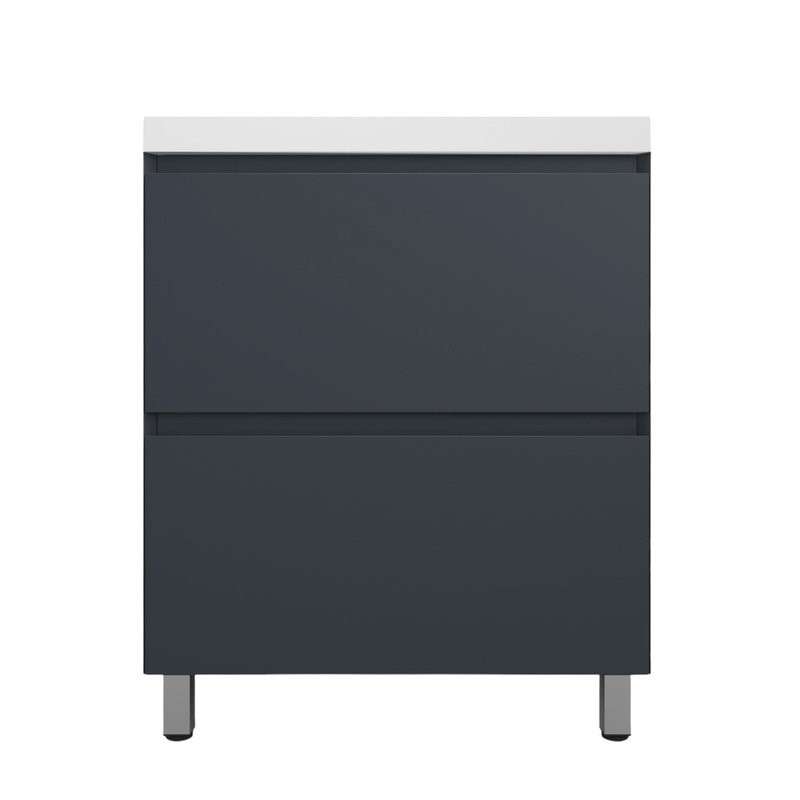 Тумба с раковиной Style Line Манхэттен 70 напольная, графит, раковина Andrea Classic 70