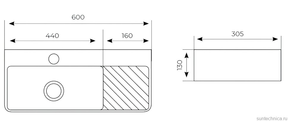 Накладная раковина Aquanet Comfort 326050 60 глянцевая белая, прямоугольная, искусственный камень, со столешницей, с 1 отверстием под смеситель
