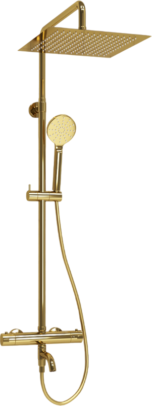 Душевая стойка Wasserkraft Sauer A188.261.207.PG Thermo с термостатом, золото