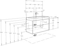 Мебель для ванной комнаты AQUATON Оливия 90 бежевый/дуб велл