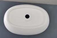Накладная раковина Abber Stein AS2636 56 матовая белая, овальная, искусственный камень