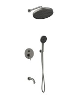 Душевой комплект AltroBagno Bilancia AltroBagnoBilancia040502GM С ВНУТРЕННЕЙ ЧАСТЬЮ, оружейная сталь